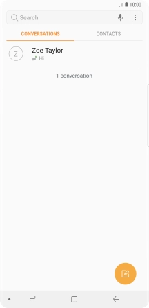 Press the new message icon. Press the new message icon.