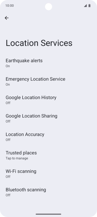 Press Location Accuracy.