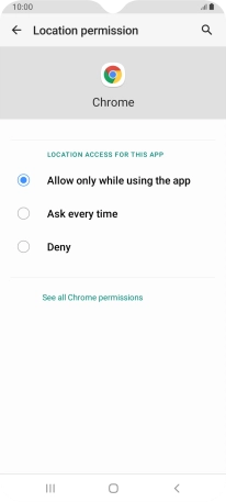 Press the required setting. Press the required setting.