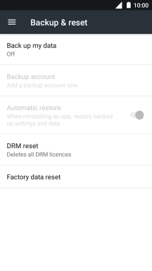 Press Factory data reset. Press Factory data reset.