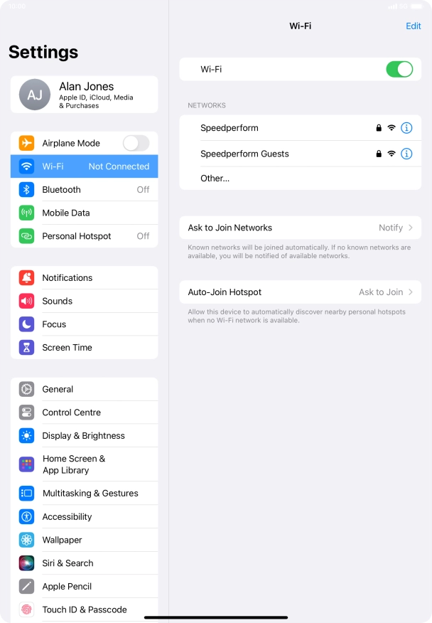 Press the required Wi-Fi network and key in the password for the Wi-Fi network. Press the required Wi-Fi network and key in the password for the Wi-Fi network.