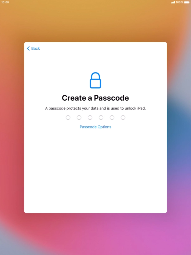 Press Passcode Options. Press Passcode Options.
