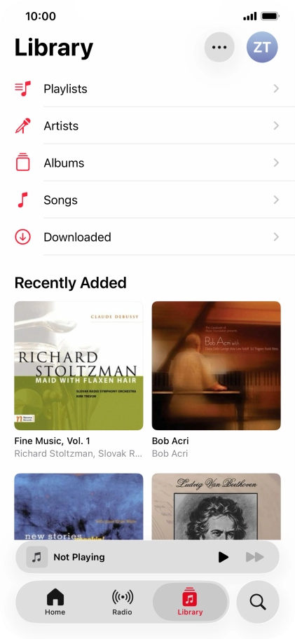 Press Playlists.