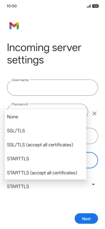 Press SSL/TLS.