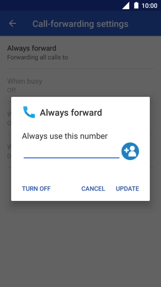 Press TURN OFF. Press TURN OFF.