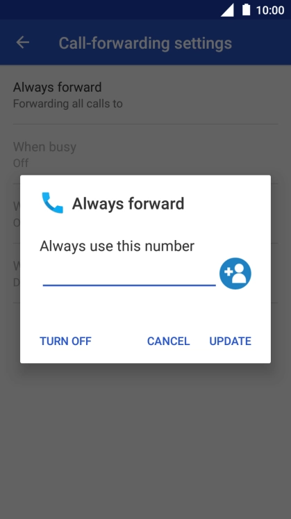 Press TURN OFF. Press TURN OFF.