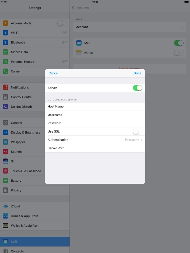 Press the indicator next to 