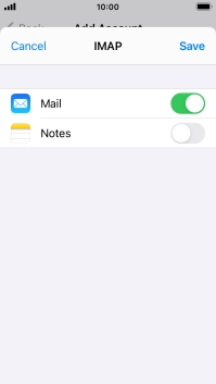 Press Save. Your email account has now been set up. To select more settings for incoming and outgoing server, proceed with the following steps. Press Save. Your email account has now been set up. To select more settings for incoming and outgoing server, proceed with the following steps.