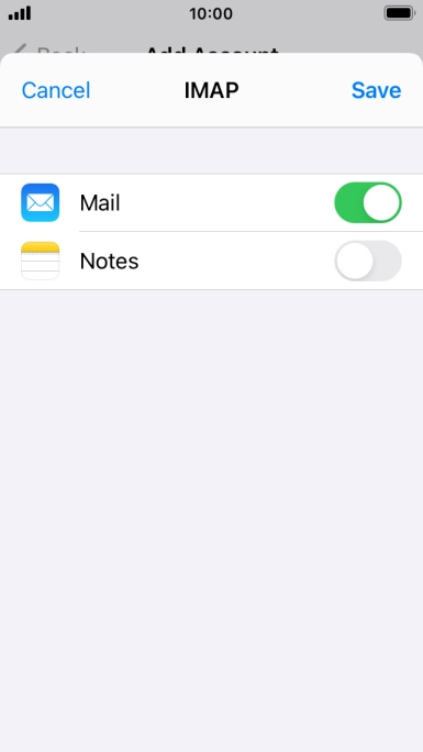 Press Save. Your email account has now been set up. To select more settings for incoming and outgoing server, proceed with the following steps. Press Save. Your email account has now been set up. To select more settings for incoming and outgoing server, proceed with the following steps.