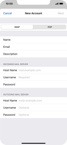 Press IMAP.