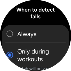 Press the required setting.