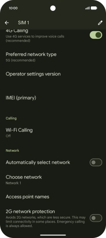 Press the indicator next to 