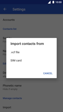 Press SIM card.
