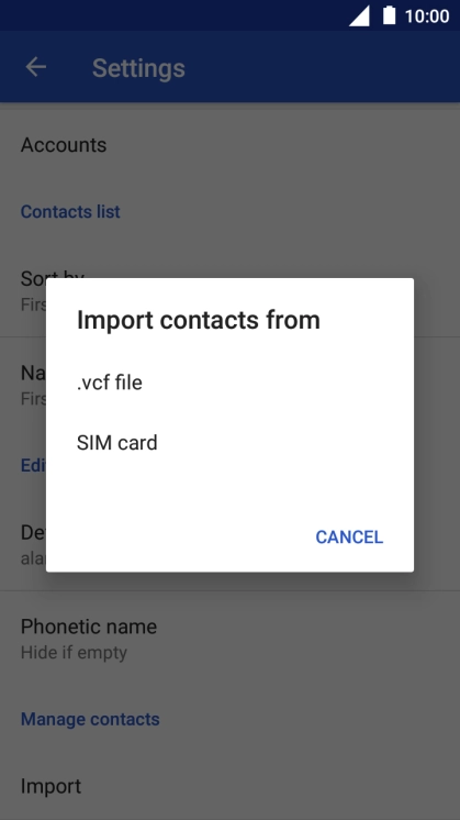Press SIM card.