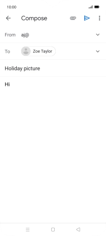 Press the attachment icon. Press the attachment icon.