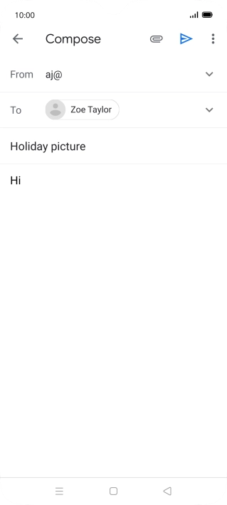 Press the attachment icon. Press the attachment icon.