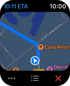 Turn the Digital Crown to zoom in or out on the map. Turn the Digital Crown to zoom in or out on the map.