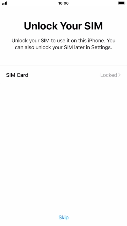 Press SIM Card.