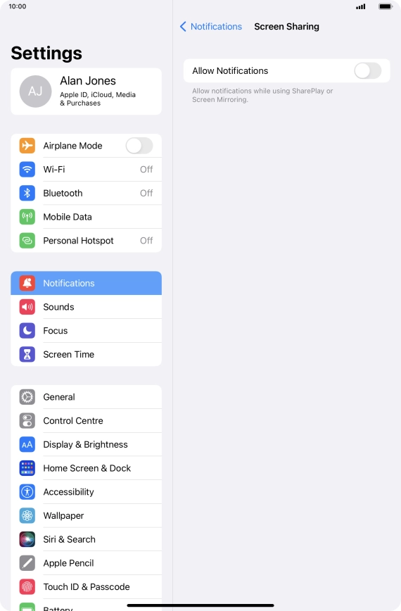Press the indicator next to Press the indicator next to
