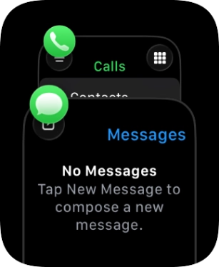 Press the Digital Crown twice in quick succession to open the list of the most recently used apps. Press the Digital Crown twice in quick succession to open the list of the most recently used apps.