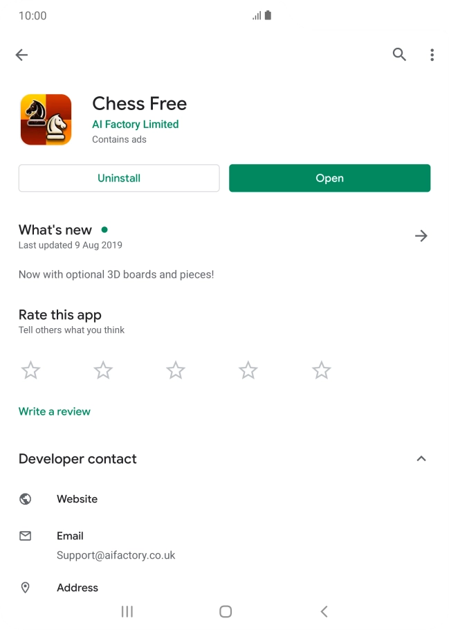 Press Uninstall.