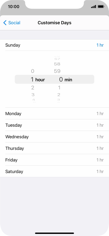 Select the required time limit. Select the required time limit.