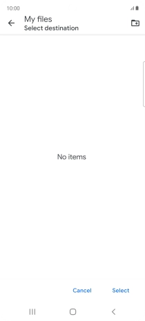 To create a new folder, press the new folder icon and follow the instructions on the screen to create a new folder. To create a new folder, press the new folder icon and follow the instructions on the screen to create a new folder.