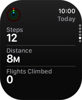 Slide your finger downwards to return to the overview with the coloured rings.