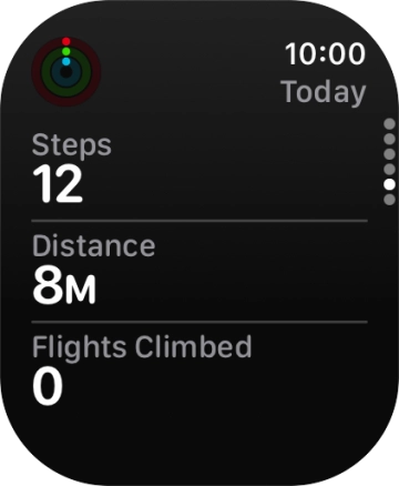Slide your finger downwards to return to the overview with the coloured rings.