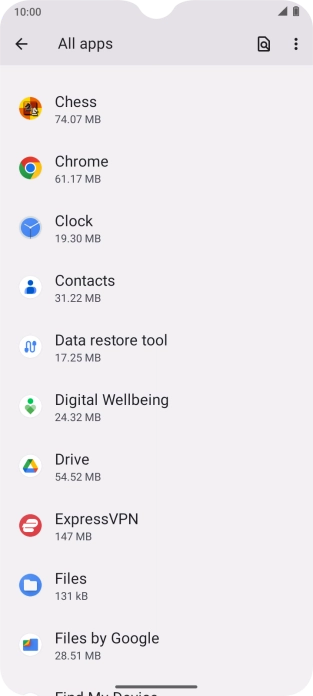 Press the required app. Press the required app.