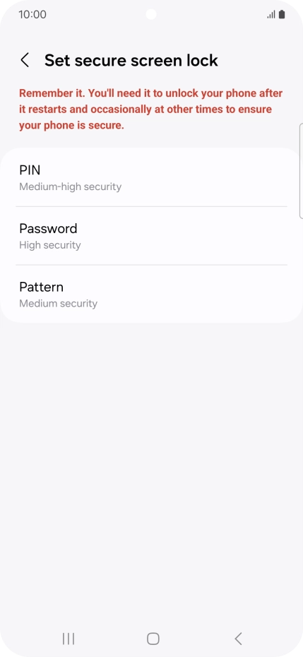 Press the required phone lock code and follow the instructions on the screen to create an additional phone lock code. Press the required phone lock code and follow the instructions on the screen to create an additional phone lock code.
