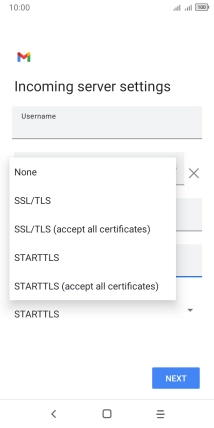 Press SSL/TLS. Press SSL/TLS.