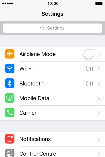 Press Mobile Data. Press Mobile Data.