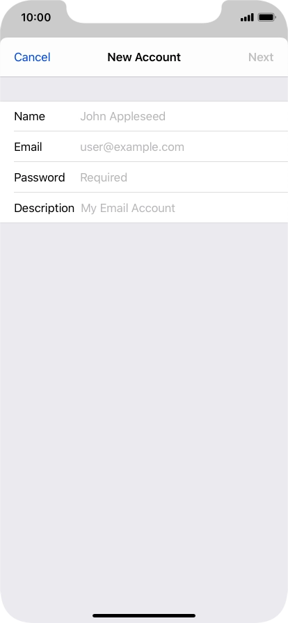 Press Name and key in the required sender name.