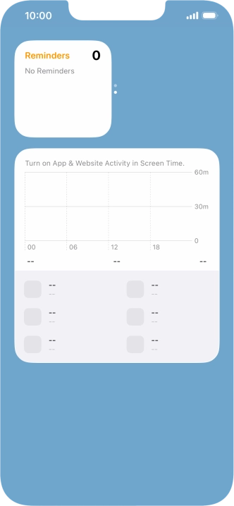 Press and hold the required Widget Stack.