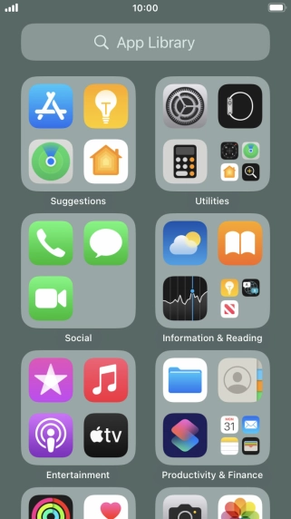 Press the required app.