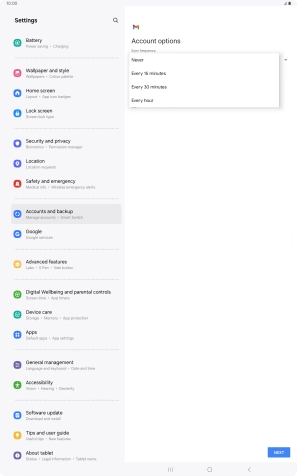Press the required setting. Press the required setting.