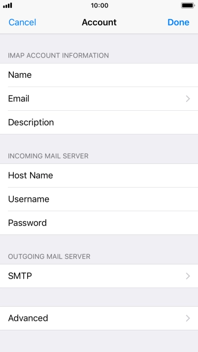 Press SMTP.