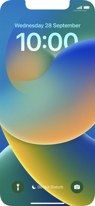 Press and hold anywhere on the lock screen.