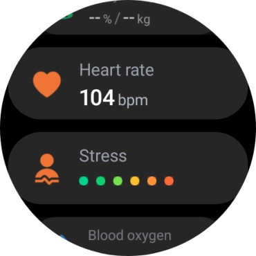 Press Heart rate. Press Heart rate.