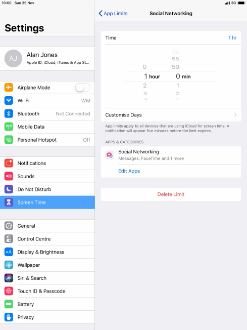 Press Customise Days. Press Customise Days.