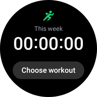 Press Choose workout. Press Choose workout.