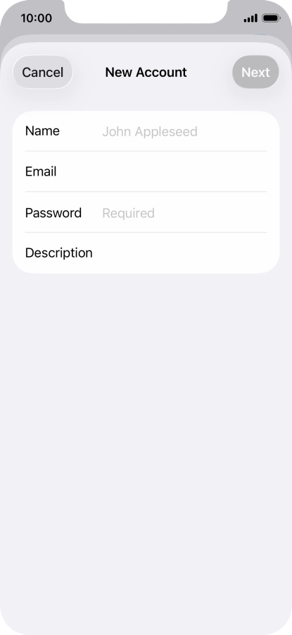 Press Name and key in the required sender name.