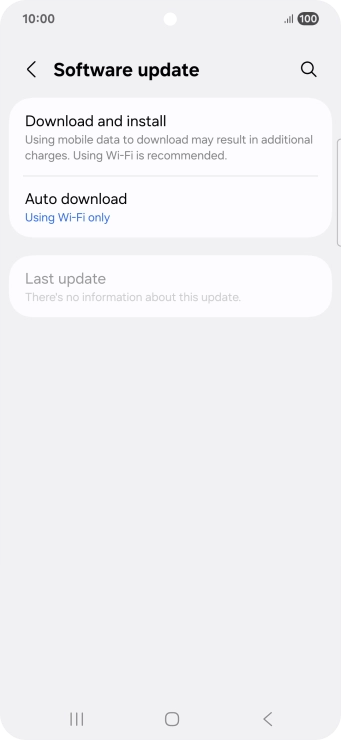 Press Download and install. If a new software version is available, it's displayed. Follow the instructions on the screen to update the phone software.