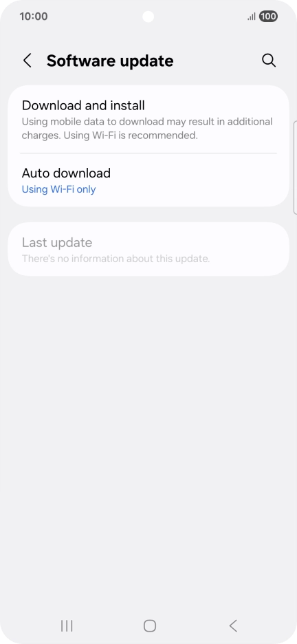 Press Download and install. If a new software version is available, it's displayed. Follow the instructions on the screen to update the phone software.