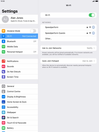 Press the required Wi-Fi network and key in the password for the Wi-Fi network. Press the required Wi-Fi network and key in the password for the Wi-Fi network.