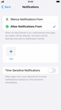 Press the indicator next to 