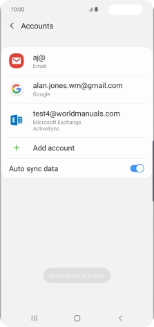 Press the Home key to return to the home screen.