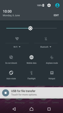 Press the settings icon.