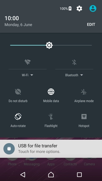 Press the settings icon.